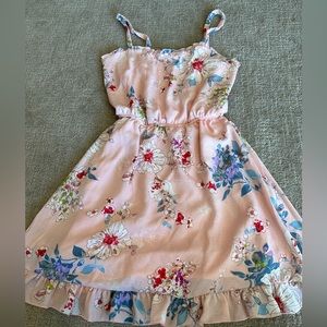 The Vanity Room Dress Floral Pink Sleeveless nwot